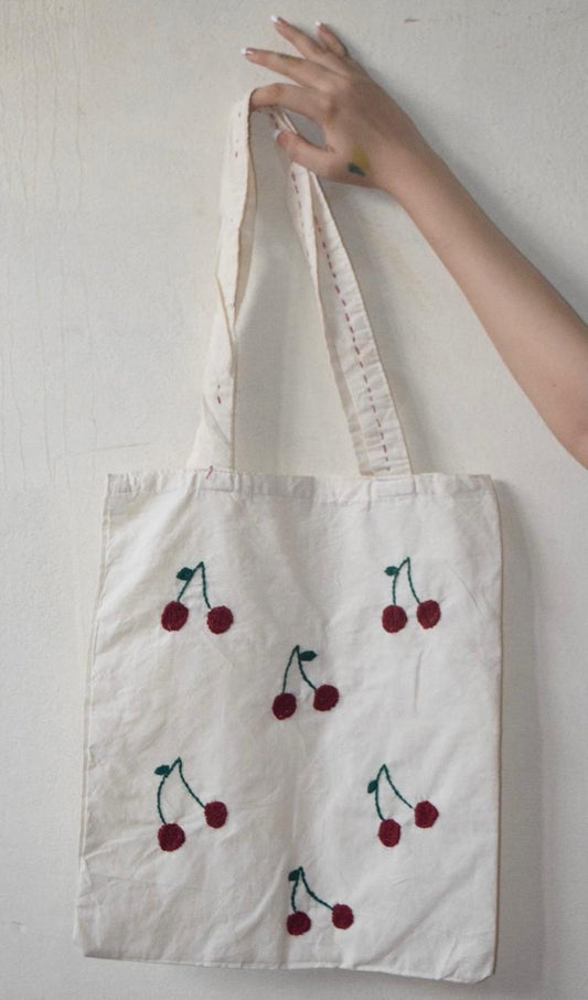 charry /Tote Bag/Handmade Embroided Bag